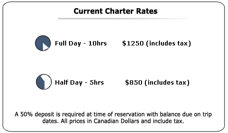Charters Rates 2008 for HaidaFishing.com. For an Ultimate Fishing Experience.